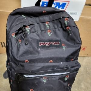 JANSPORT Superbreak Plus, Rose Icon Backpack. Hard to find.